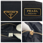 Prada Tessuto Black Gold Nylon Shoulder Bag Tote — view 4