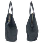 Prada Tessuto Black Gold Nylon Shoulder Bag Tote — view 8