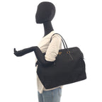 Prada Tessuto Black Gold Nylon Shoulder Bag Tote — view 7