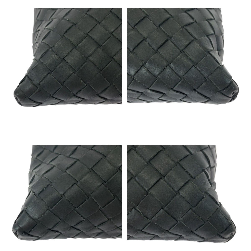 Bottega Veneta Charcoal Gray Leather Shoulder Bag Pochette — view 3