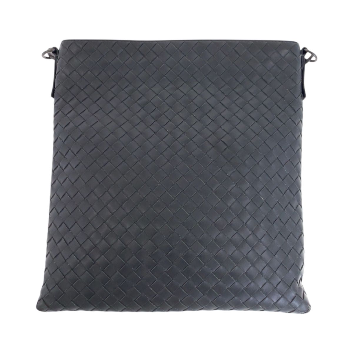 Bottega Veneta Charcoal Gray Leather Shoulder Bag Pochette — view 2