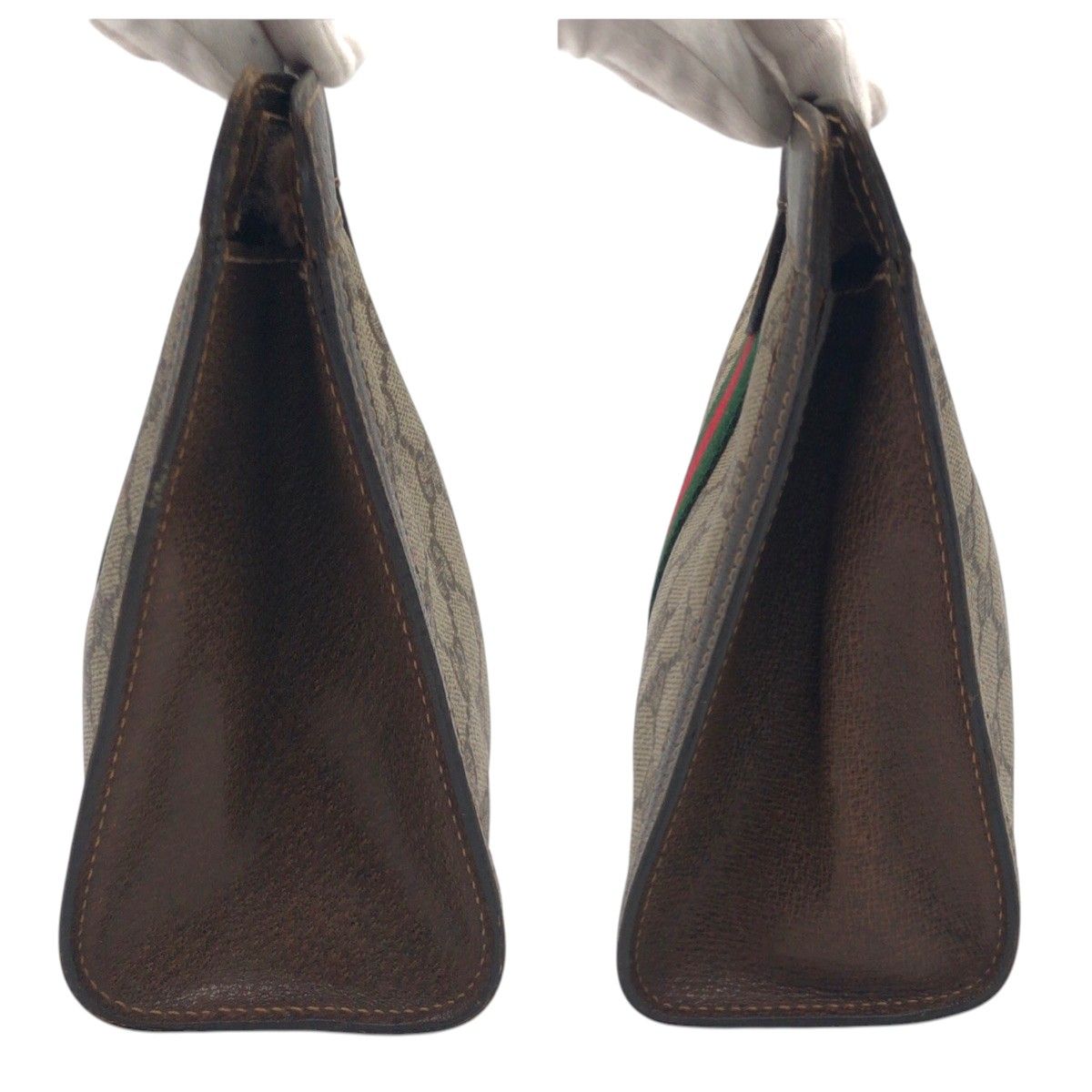 Gucci Vintage Sherry Line Brown Leather 41 014 Clutch — view 7