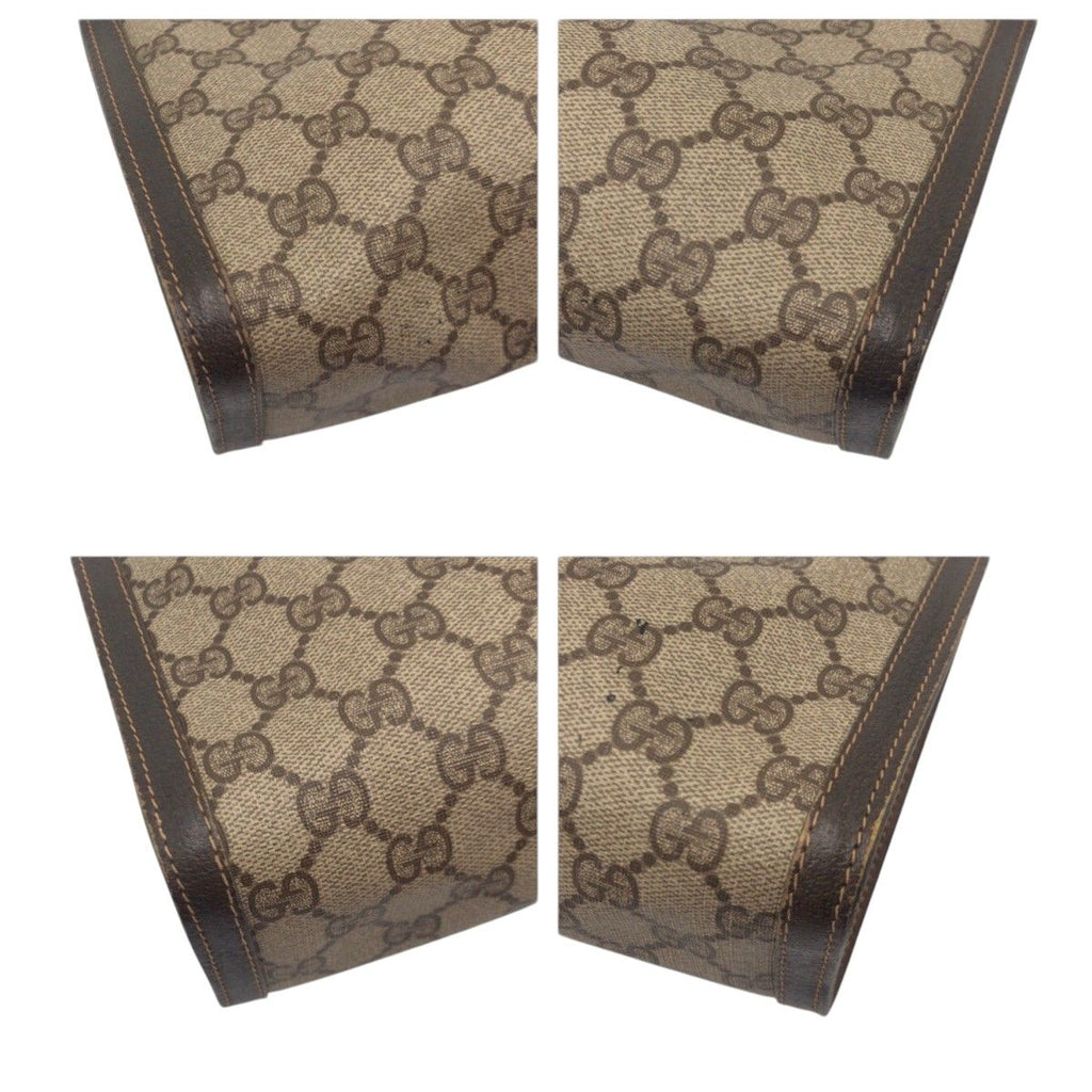 Gucci Vintage Sherry Line Brown Leather 41 014 Clutch — view 3