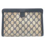 Gucci Shari Line Vintage Navy Beige 89.01 Clutch — view 2