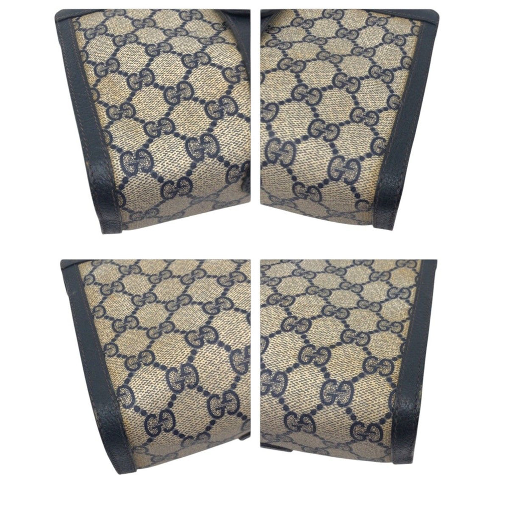 Gucci Shari Line Vintage Navy Beige 89.01 Clutch — view 3
