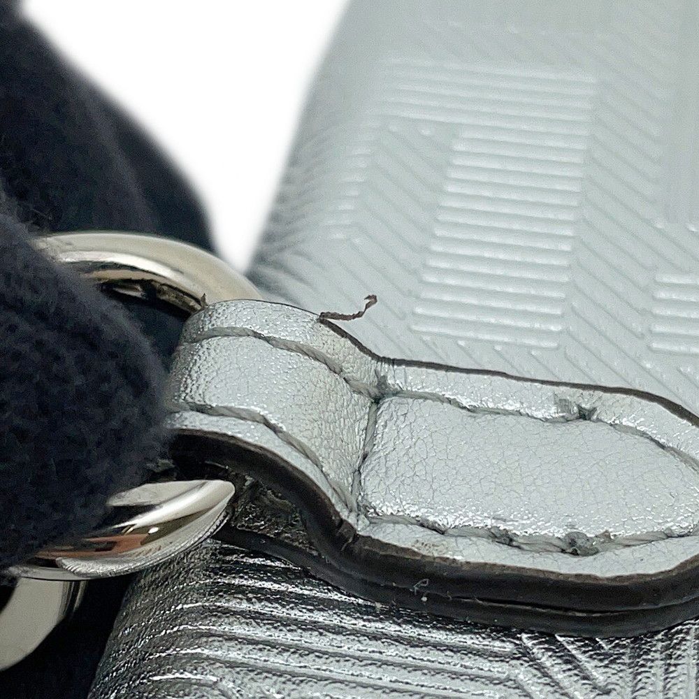 Fendi Charm Nano Baguette Leather Silver-black — view 7