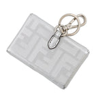 Fendi Charm Nano Baguette Leather Silver-black — view 3