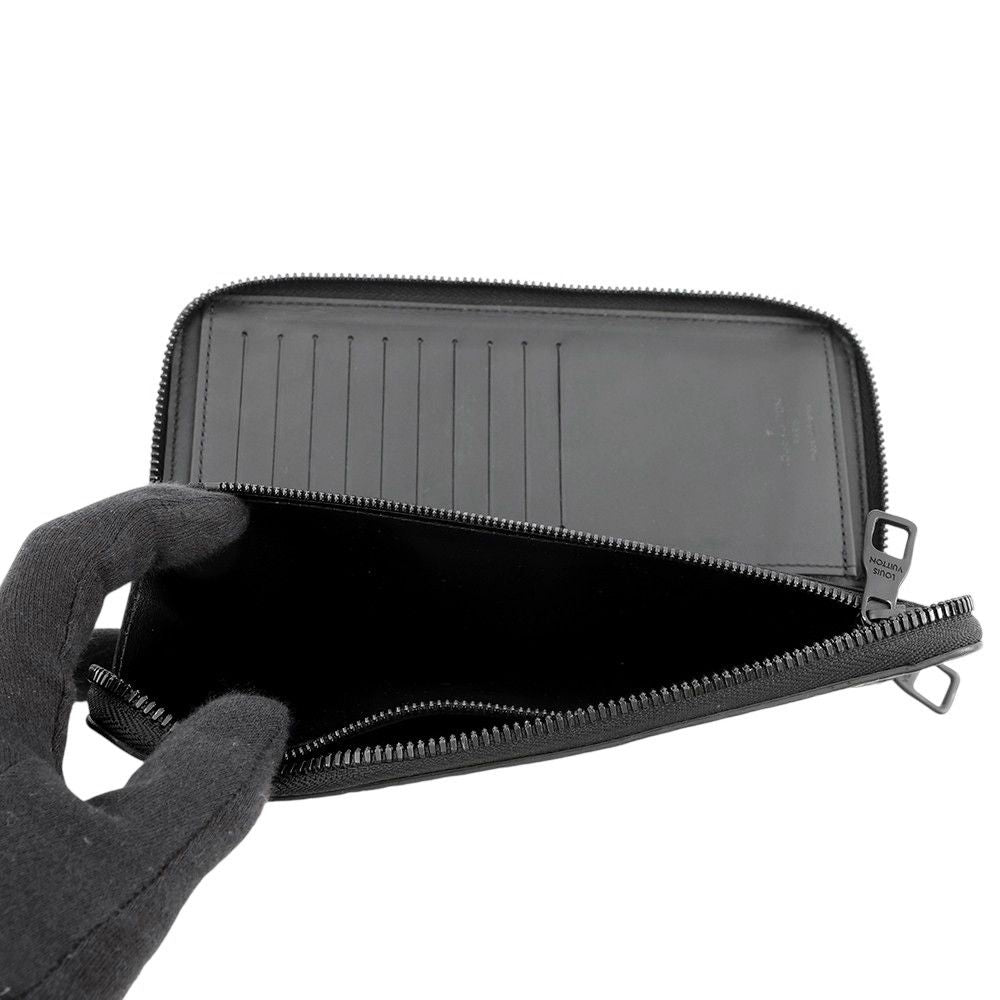 Louis Vuitton Wallet Monogram Taurillon Leather Zippy Vertical Noir Black — view 6