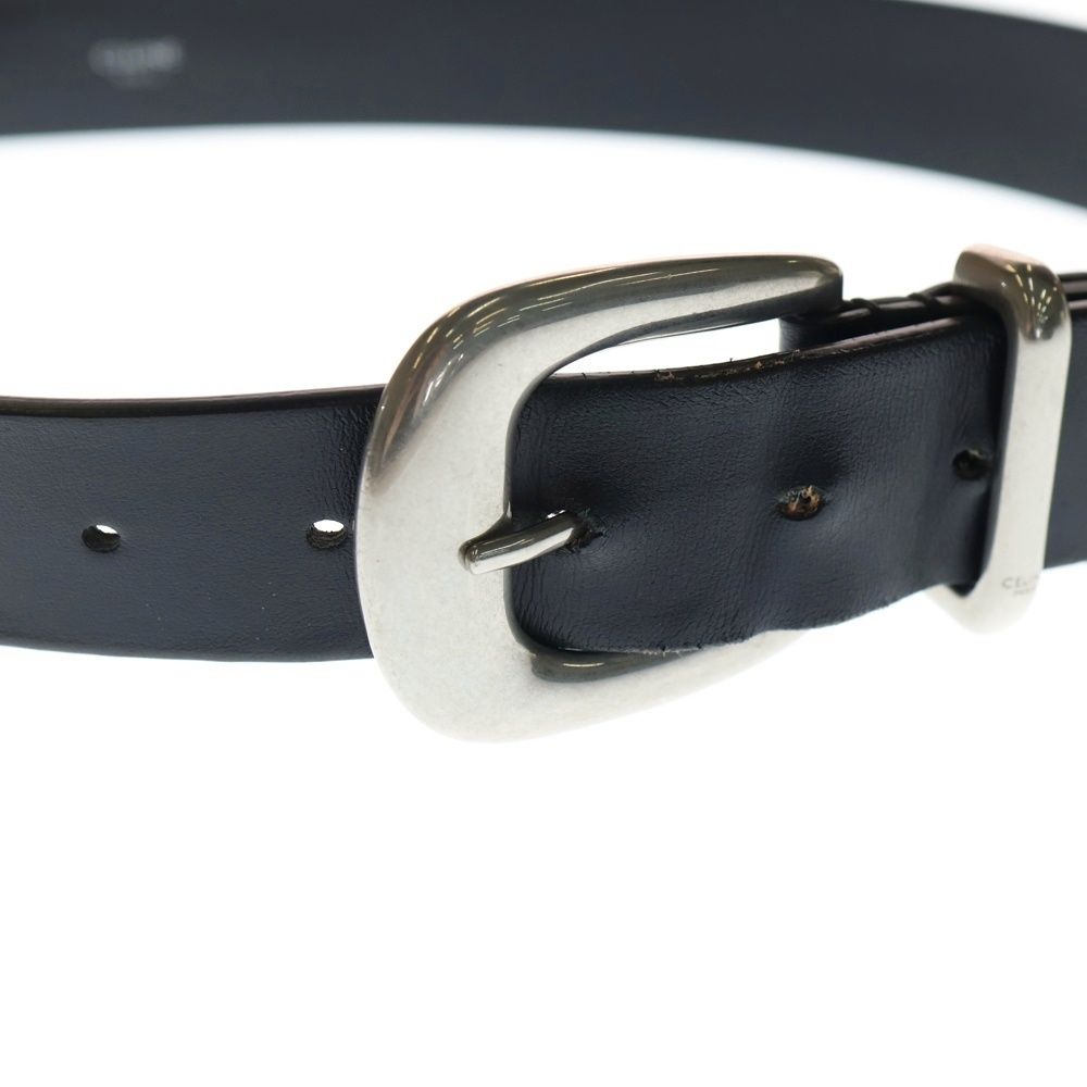 Celine Logo Print Leather Western Belt Black — view 4