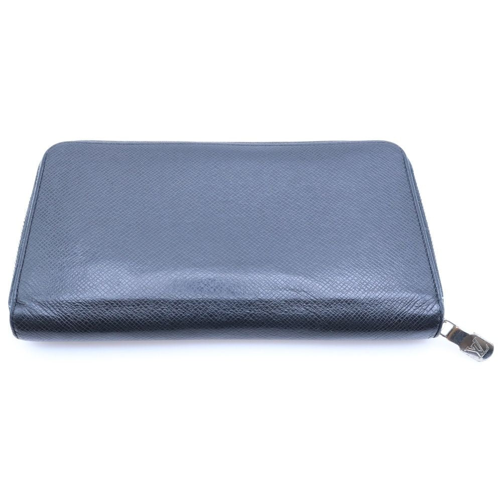 Louis Vuitton Taiga Round Zip Fastener Long Wallet Black — view 2