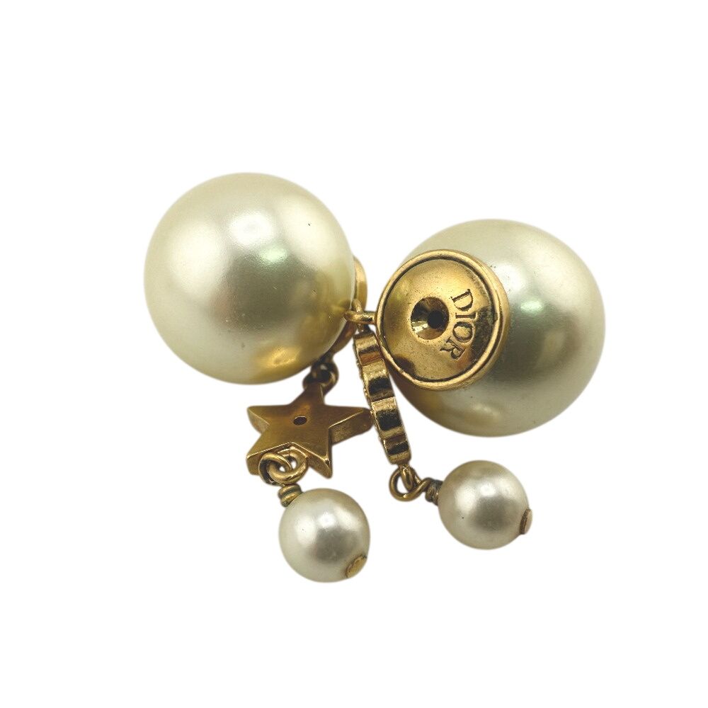 Dior Christian Star Clover Asymmetric Earrings — view 4