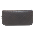 Chanel Quilted Silver Long Wallet — view 2