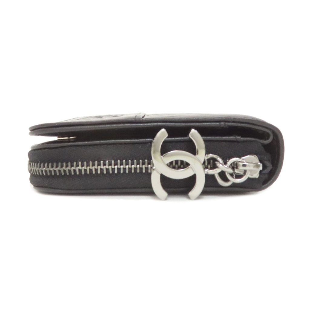 Chanel Quilted Silver Long Wallet — view 3