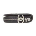 Chanel Quilted Silver Long Wallet — view 3