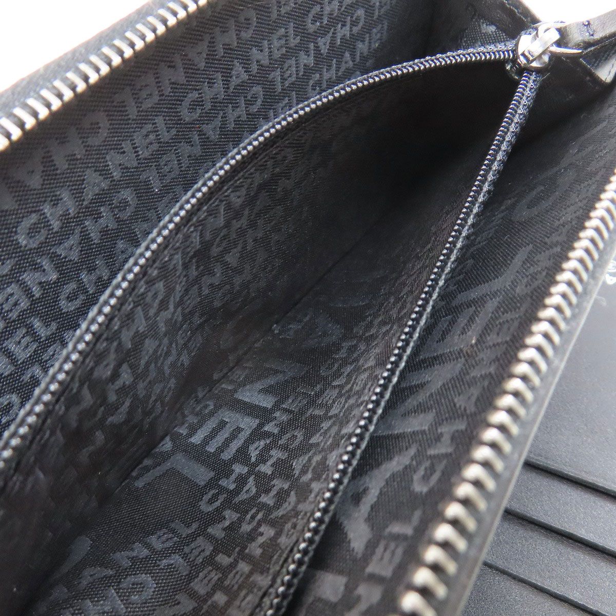Chanel Quilted Silver Long Wallet — view 6