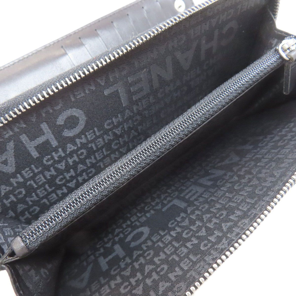 Chanel Quilted Silver Long Wallet — view 5