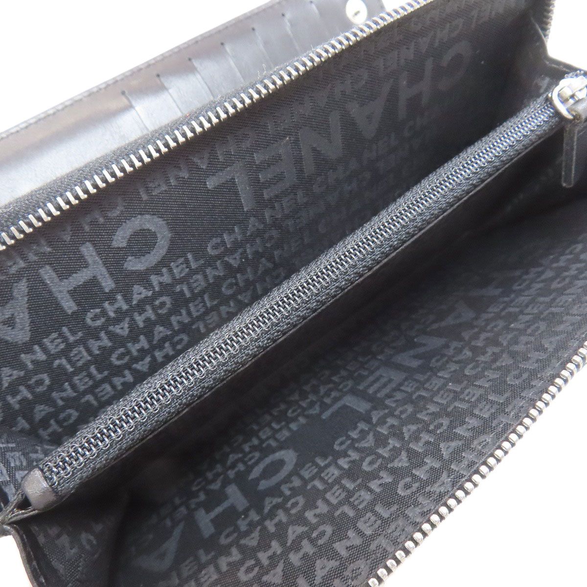 Chanel Quilted Silver Long Wallet — view 5