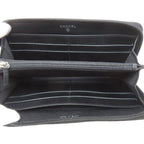 Chanel CC Logo Silver Long Wallet Grained Calfskin — view 4