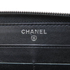 Chanel CC Logo Silver Long Wallet Grained Calfskin — view 6