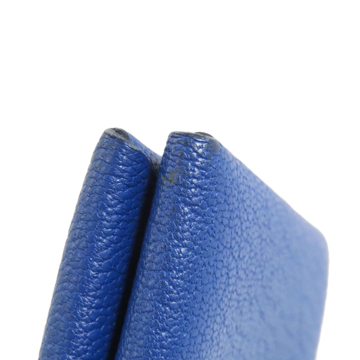 Hermes Calvi Duo Bleu France Silver Card Case Chevre — view 9