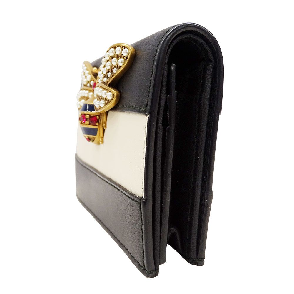 Gucci Wallet Bifold Queen Ma Galette Leather Rhinestone — view 4