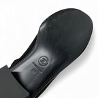 Chanel Short Boots Shoes Suede Patent Black Silver CC Logo Charm Ankle — view 8