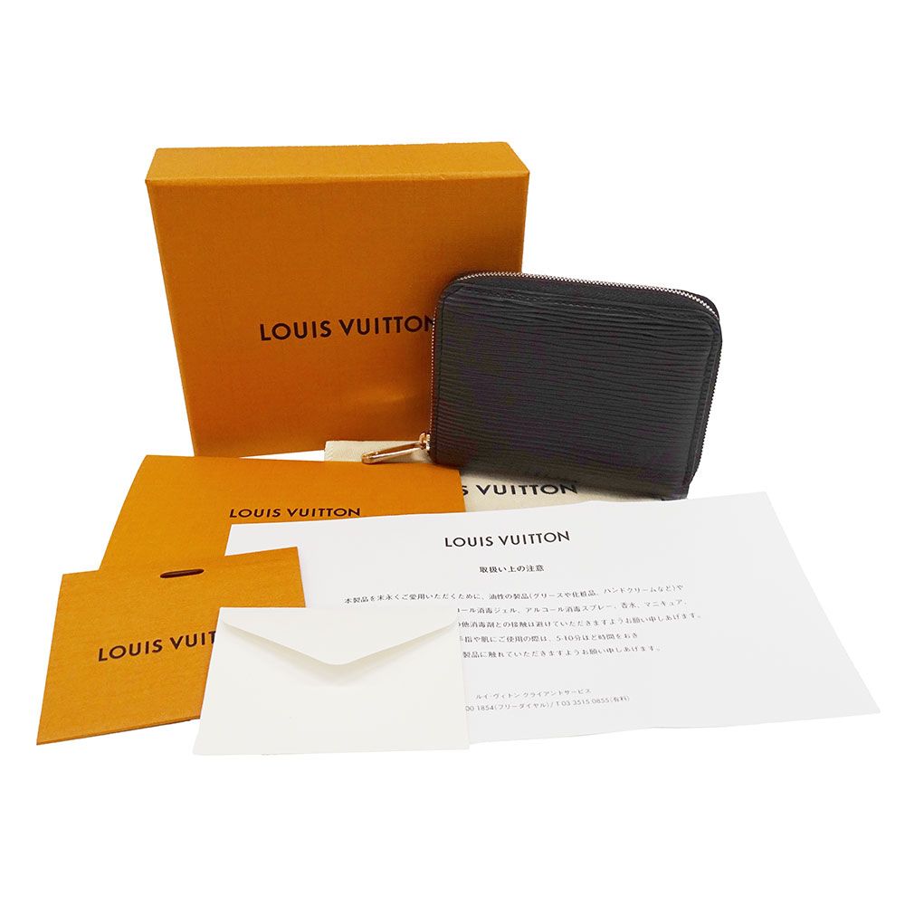 Louis Vuitton Wallet Coin Case Epi Leather Zippy Purse Noir — view 5