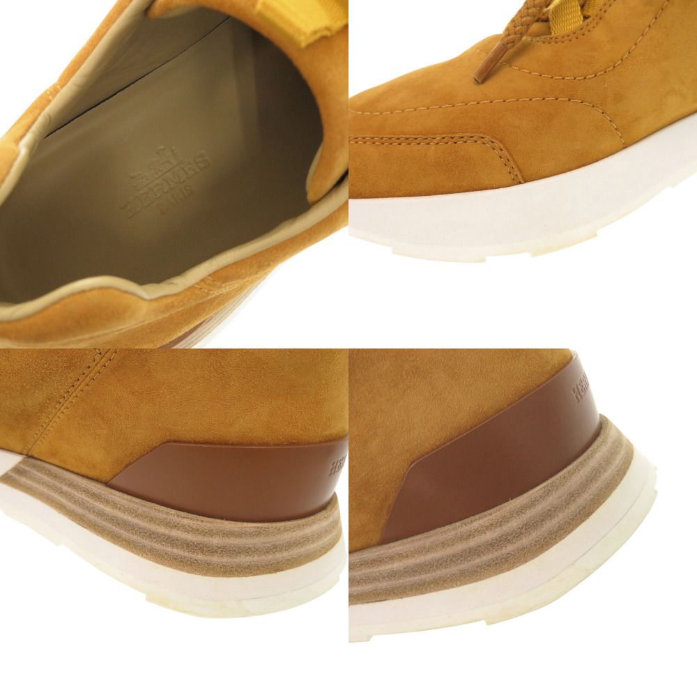 Hermes Bastar 39 Suede Camel Sneakers — view 9