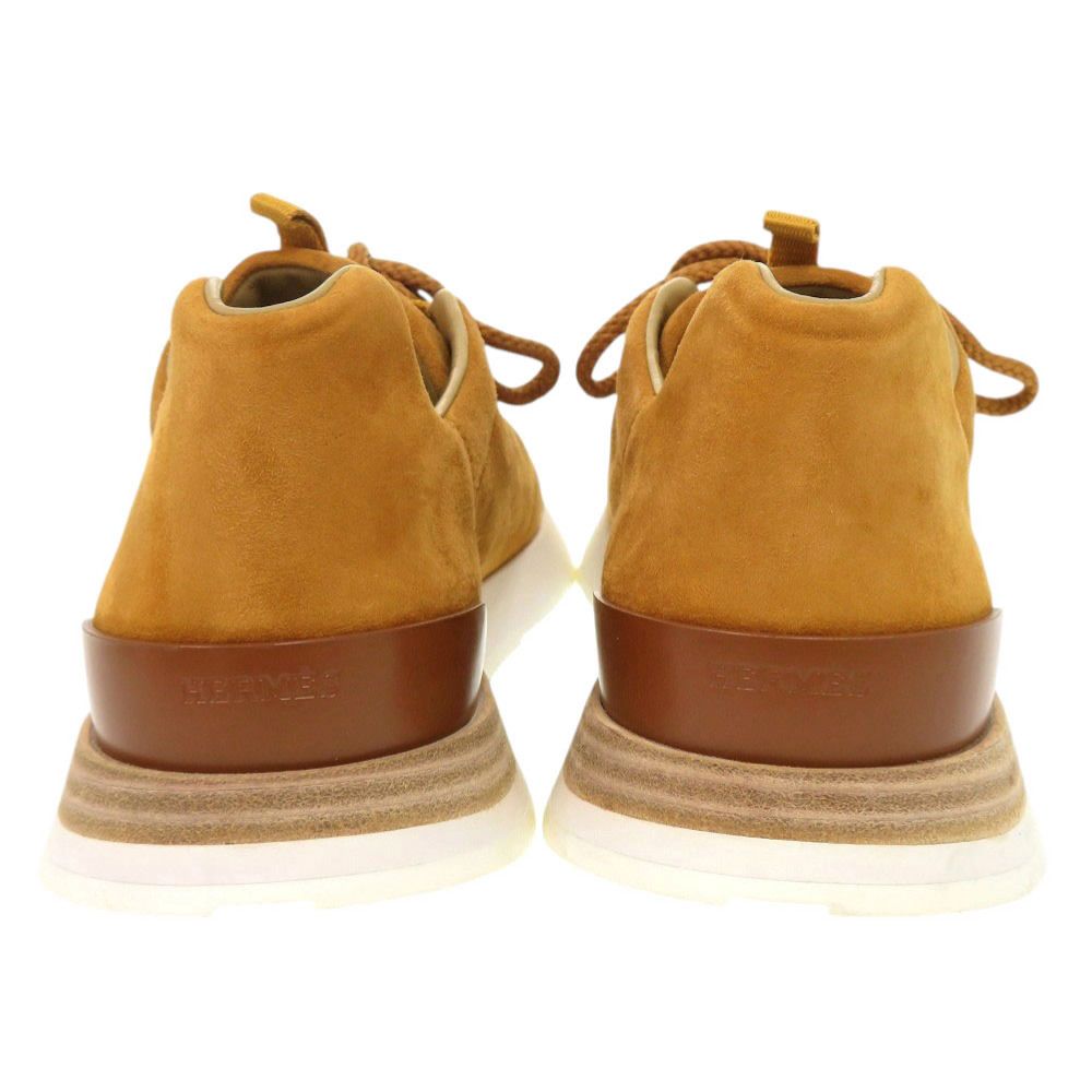 Hermes Bastar 39 Suede Camel Sneakers — view 3