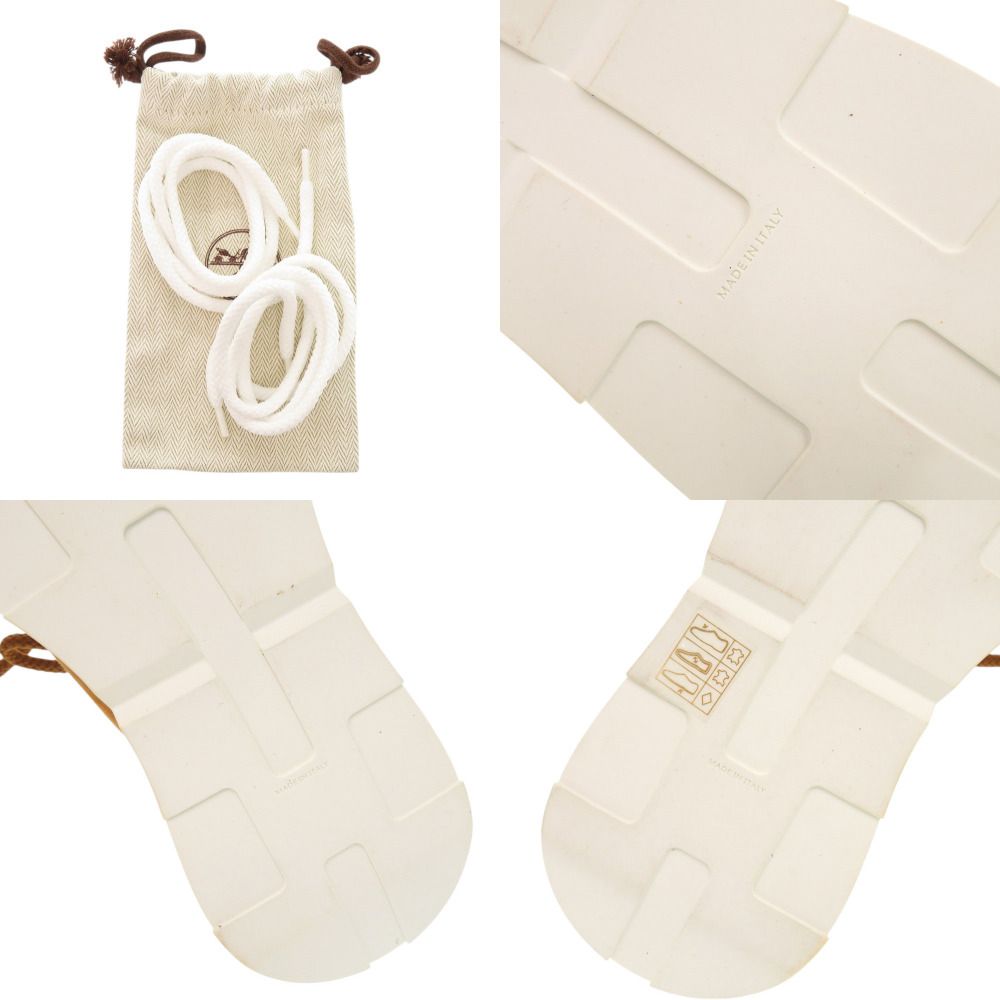Hermes Bastar 39 Suede Camel Sneakers — view 8