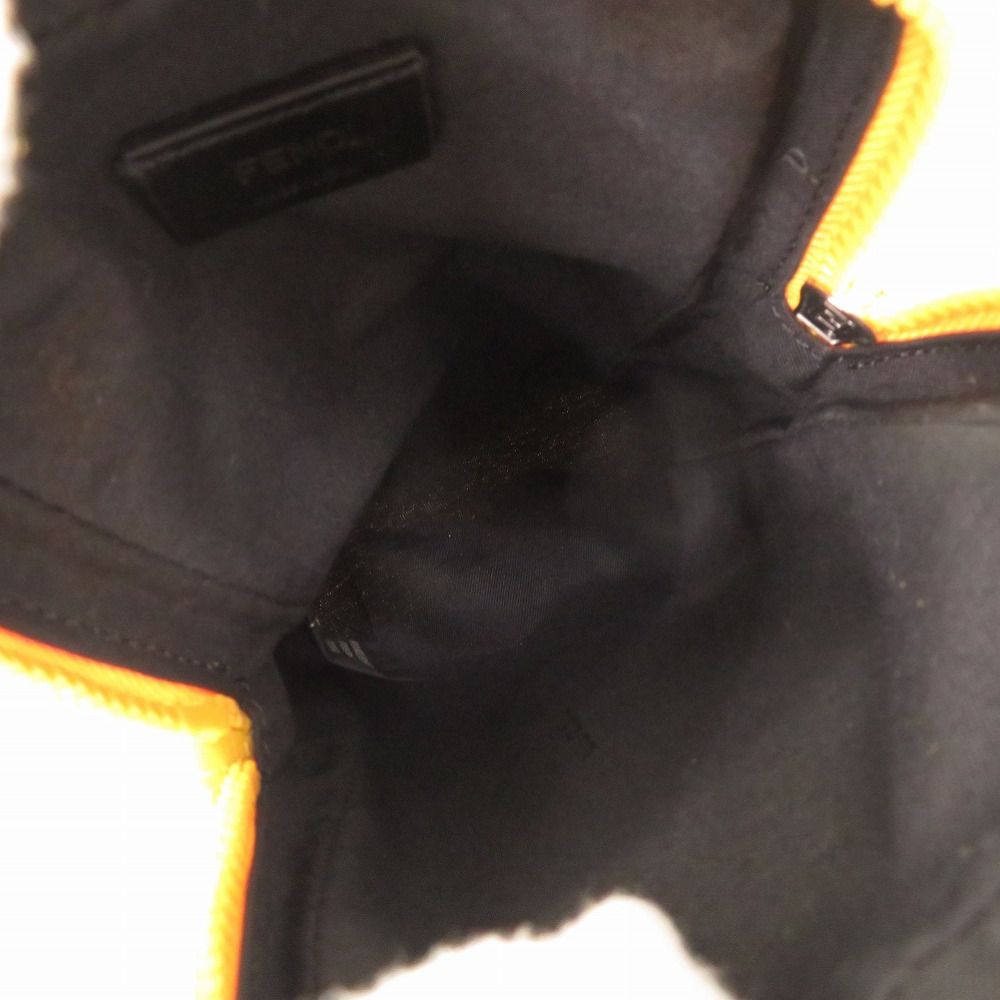 Fendi Baguette Phone Pouch Nylon Yellow Shoulder Bag — view 6