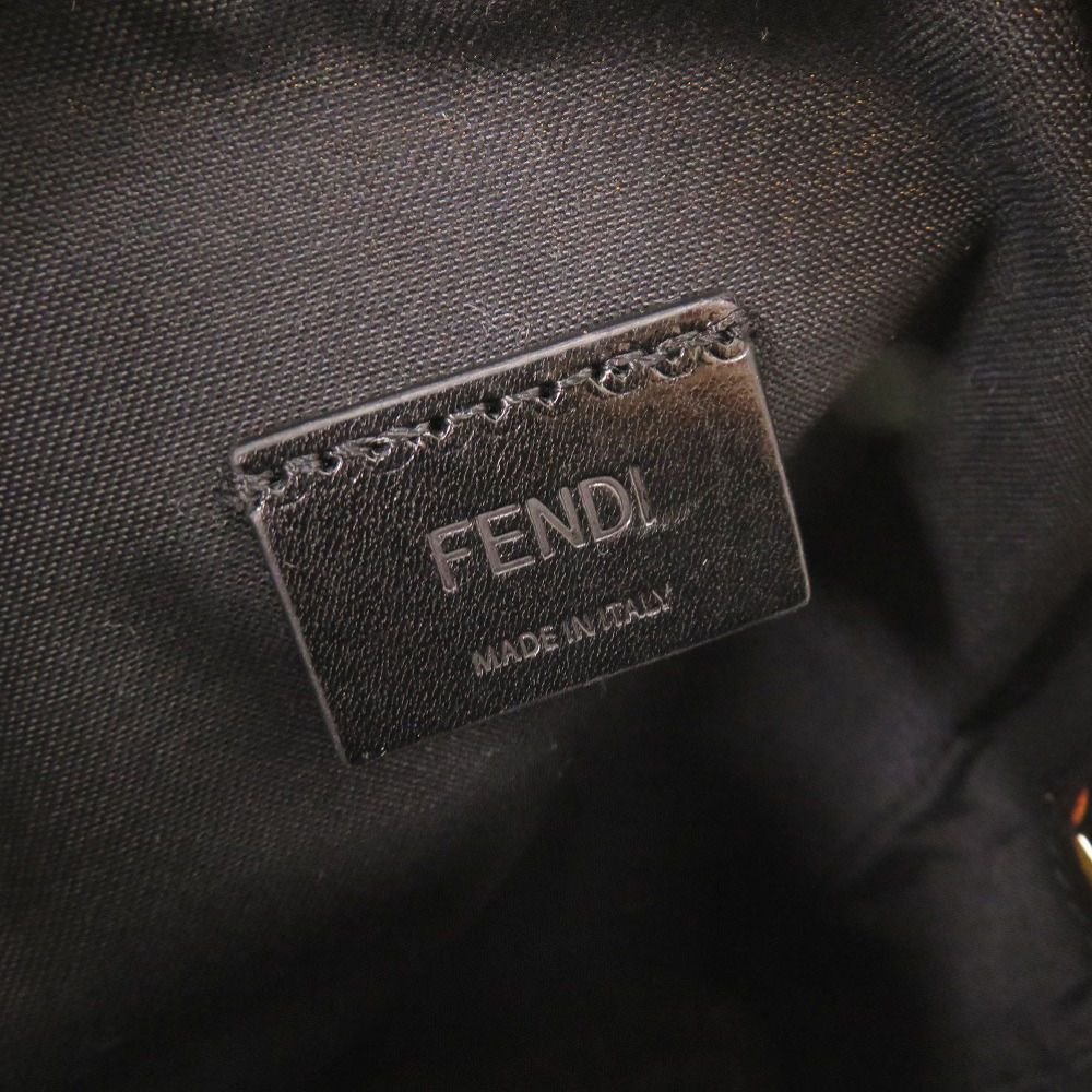 Fendi Baguette Phone Pouch Nylon Yellow Shoulder Bag — view 7