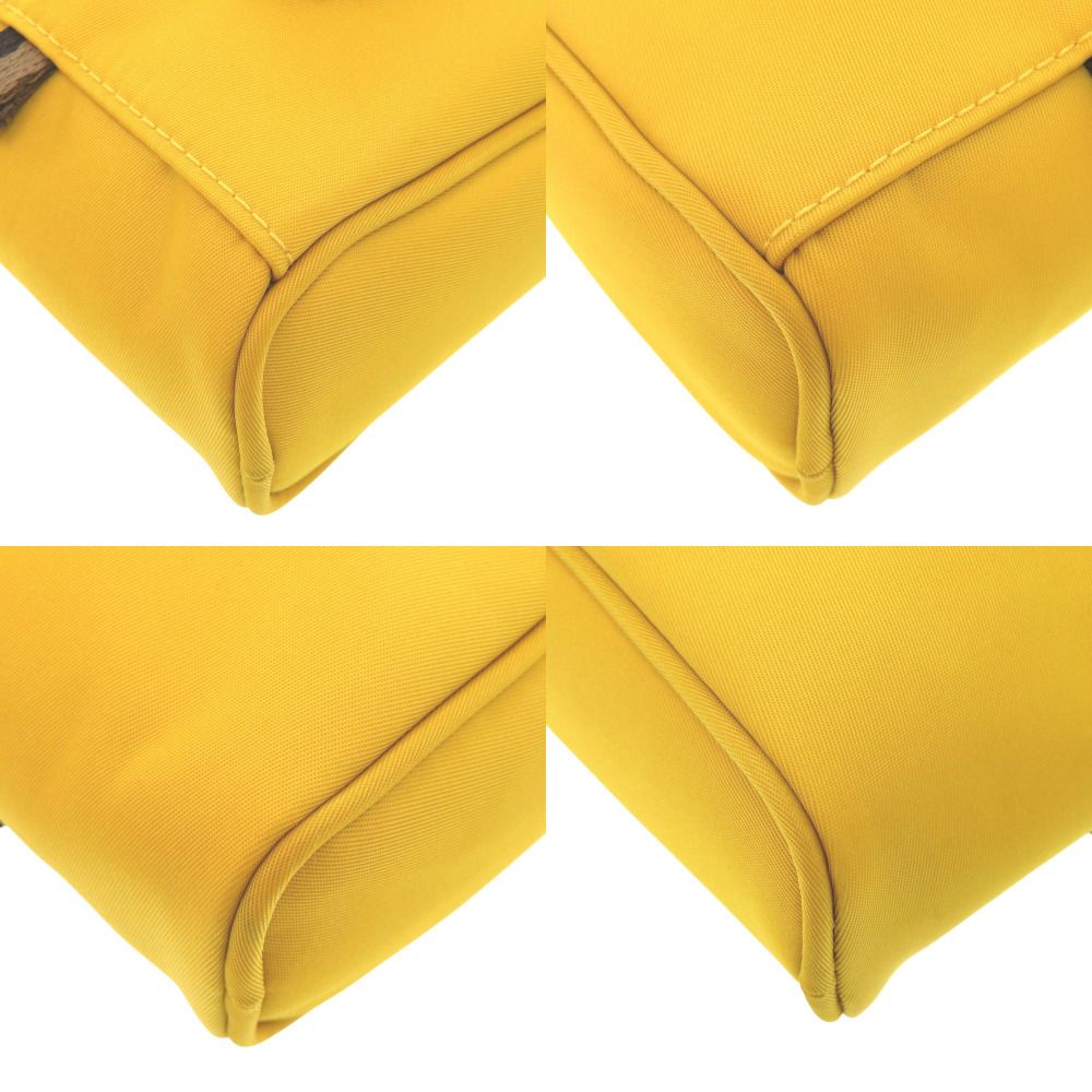 Fendi Baguette Phone Pouch Nylon Yellow Shoulder Bag — view 4