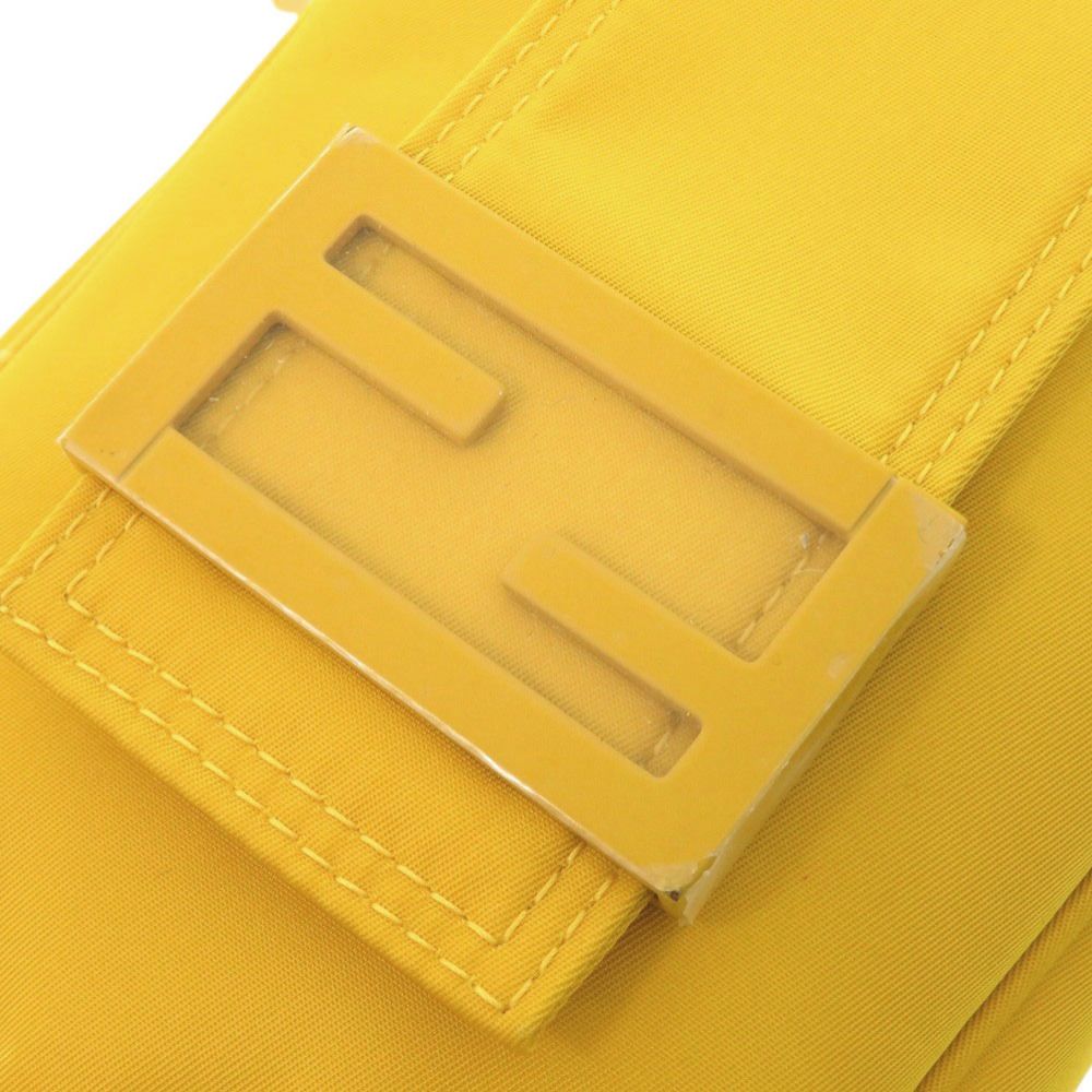 Fendi Baguette Phone Pouch Nylon Yellow Shoulder Bag — view 9