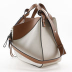 Loewe Hammock Small 2-Way Shoulder Calf Brown White Handbag — view 3
