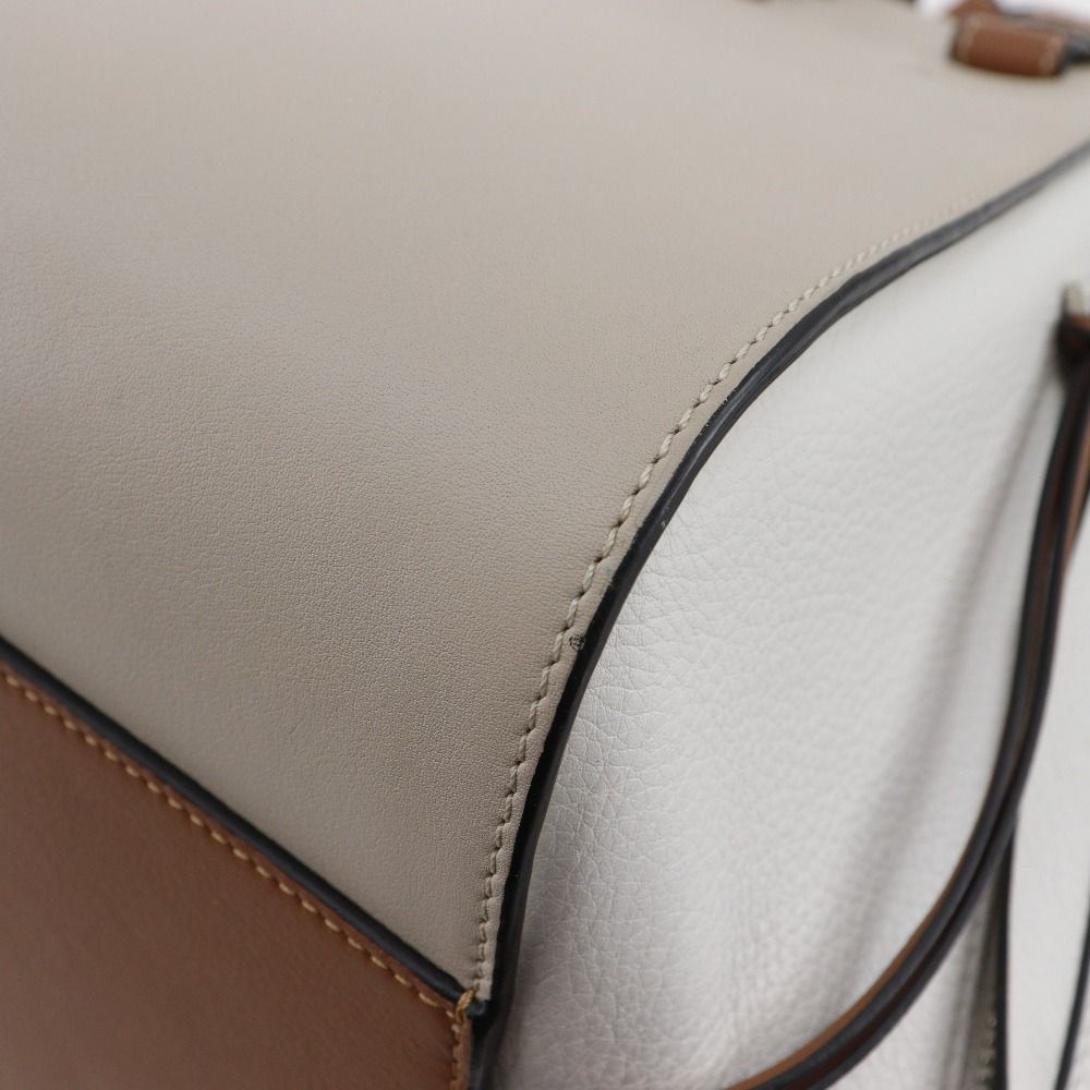Loewe Hammock Small 2-Way Shoulder Calf Brown White Handbag — view 5
