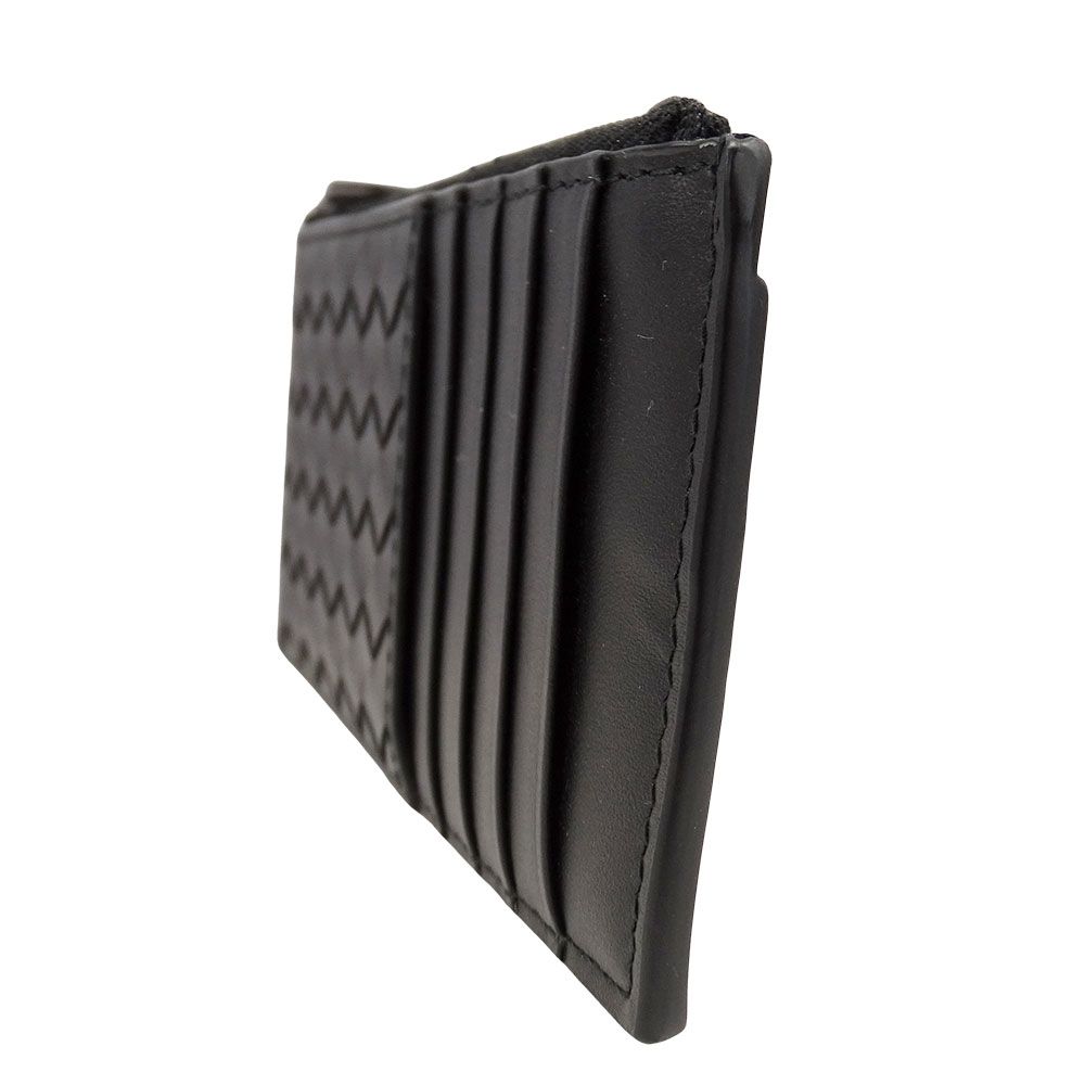 Bottega Veneta Wallet Intrecciato Coin Case Leather Black — view 4