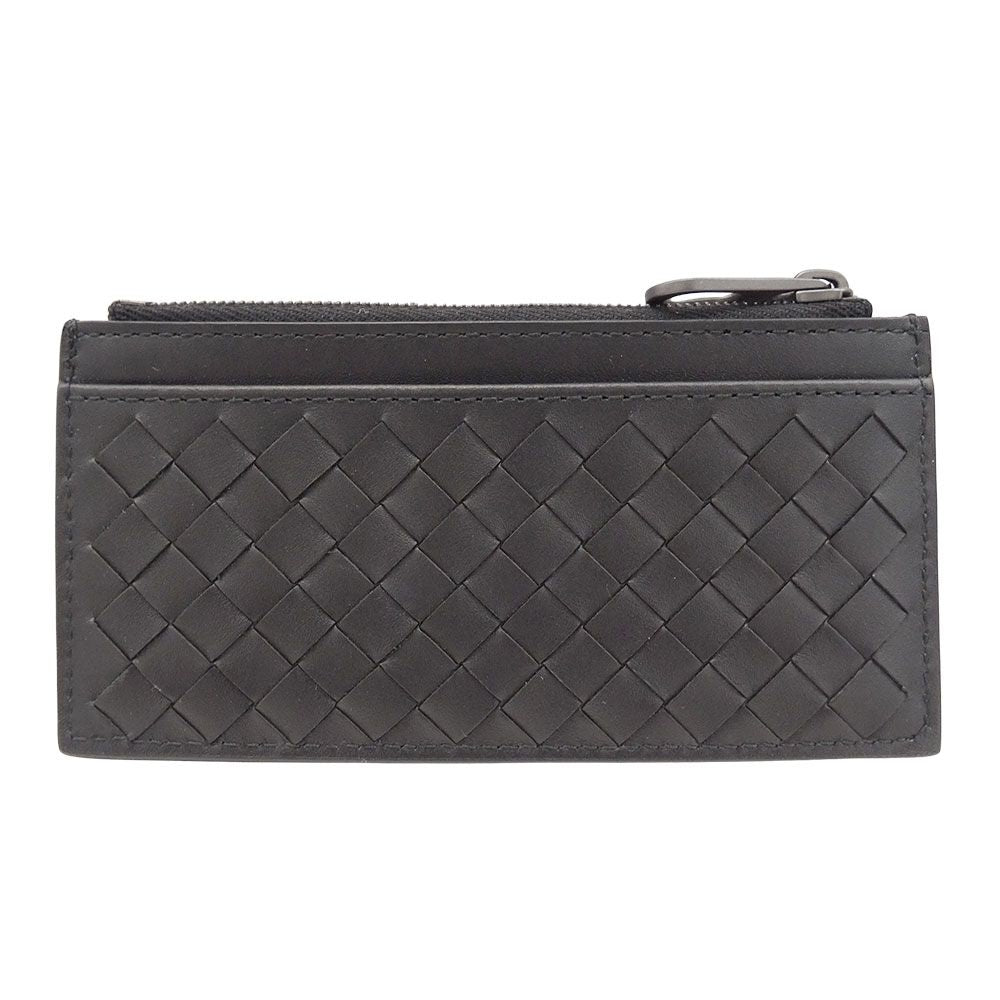 Bottega Veneta Wallet Intrecciato Coin Case Leather Black — view 2