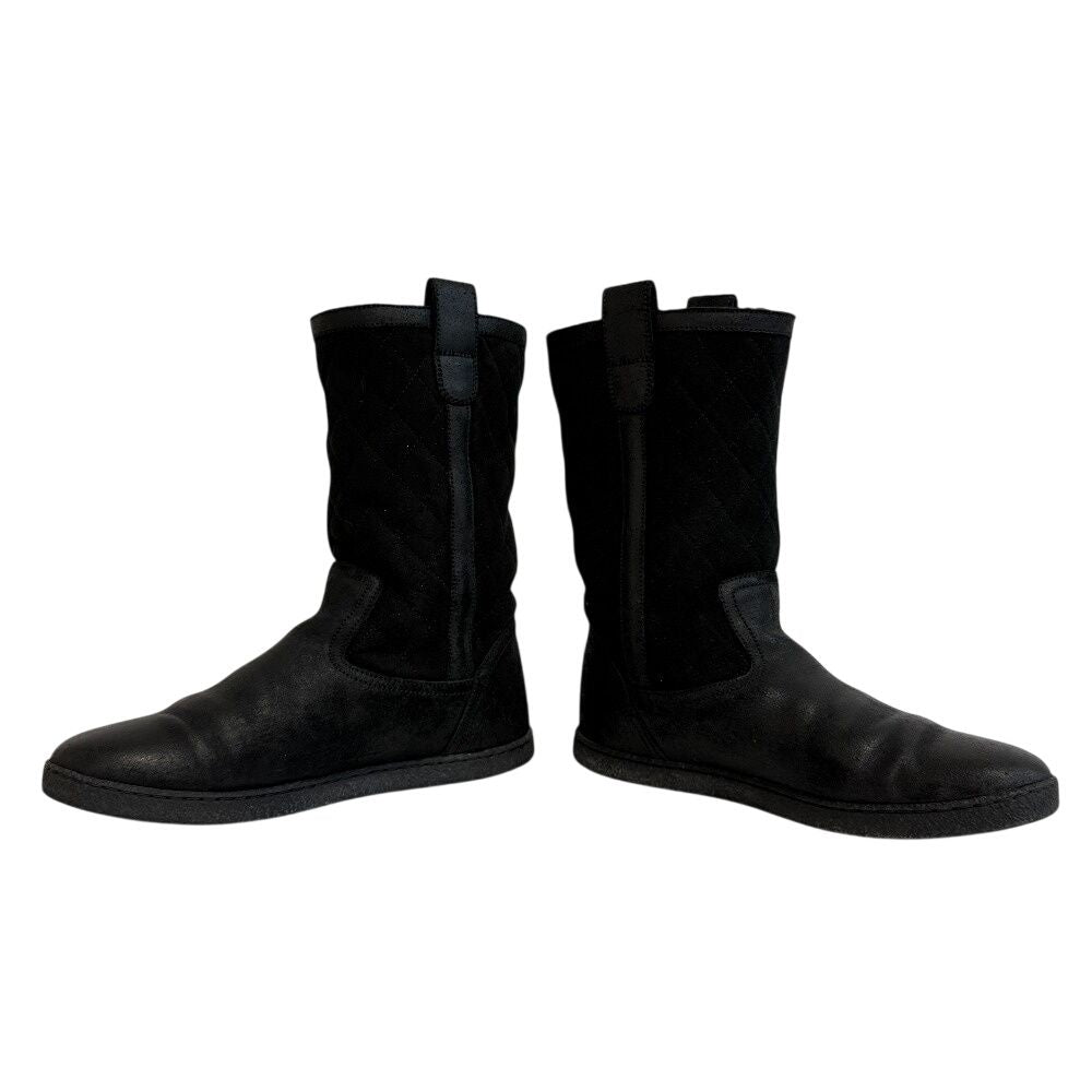 Chanel Quilted Boots Black — view 3
