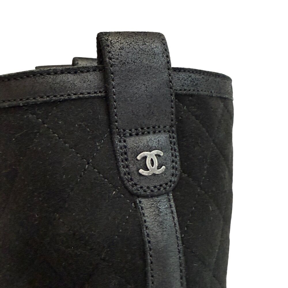 Chanel Quilted Boots Black — view 5