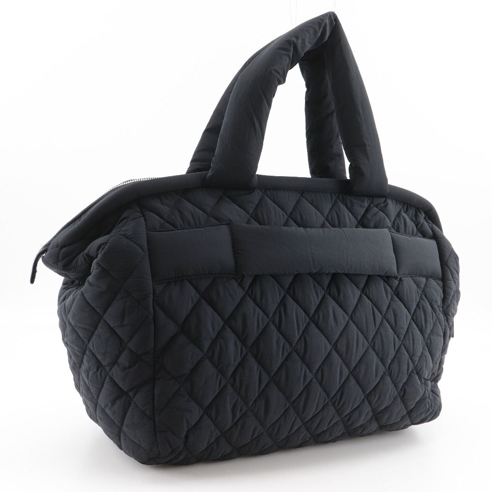 Chanel Coco Cocoon Quilted Nylon Black Boston Bag — view 3