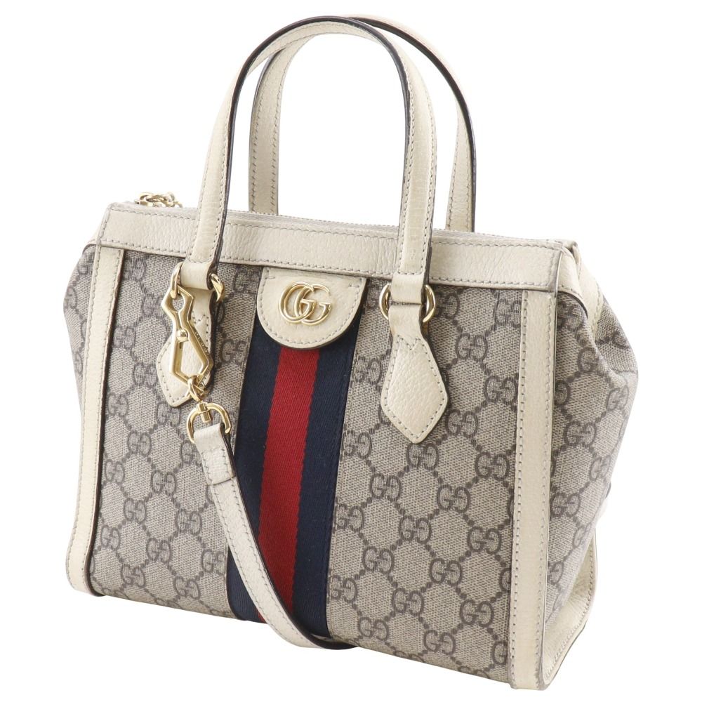 Gucci Off Dias Small 2-Way Shoulder GG Supreme Canvas Beige — view 2