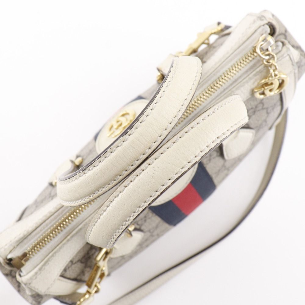 Gucci Off Dias Small 2-Way Shoulder GG Supreme Canvas Beige — view 5