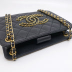 Chanel Chain Shoulder Bag 2-Way Quilted CC Logo Lambskin — view 3