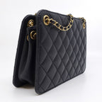 Chanel Chain Shoulder Bag 2-Way Quilted CC Logo Lambskin — view 2