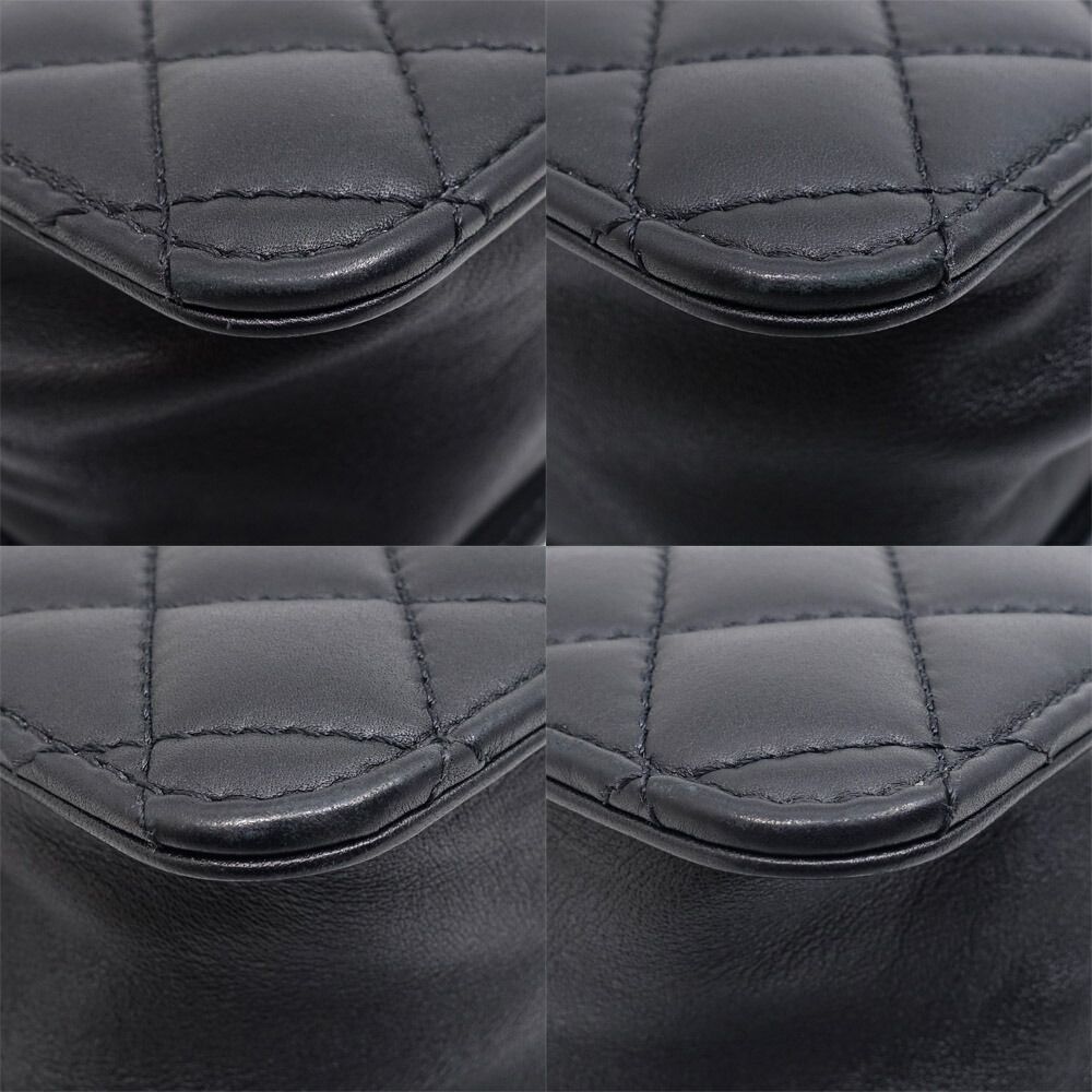 Chanel Chain Shoulder Bag 2-Way Quilted CC Logo Lambskin — view 5