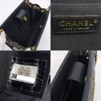 Chanel Chain Shoulder Bag 2-Way Quilted CC Logo Lambskin — view 6