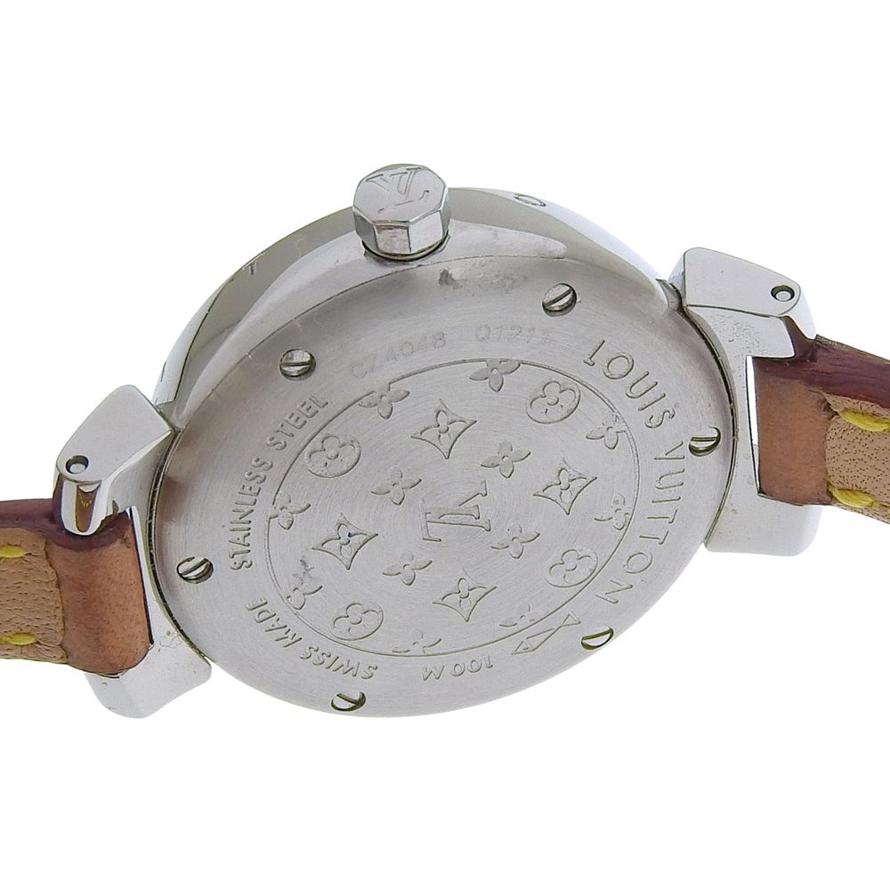 Louis Vuitton Tumble Stainless Steel Leather Quartz Analog Display — view 4