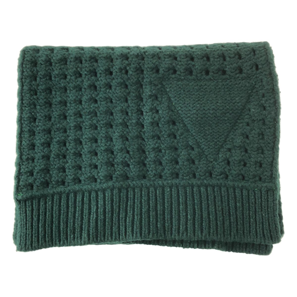 Bottega Veneta Logege Knit Muffler Dark Green Scarf — view 3