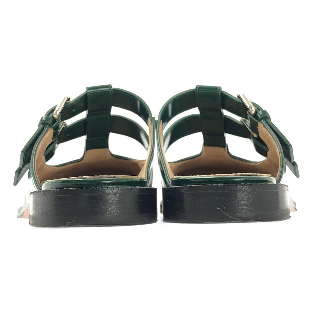 Loewe Campo Mary Jane Mule Sandals 39 Green — view 3